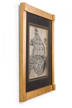 Art Deco Ink Amusement Park Drawing