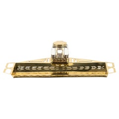 Tintero Art Déco con vaso tintero original, Viena, hacia 1920