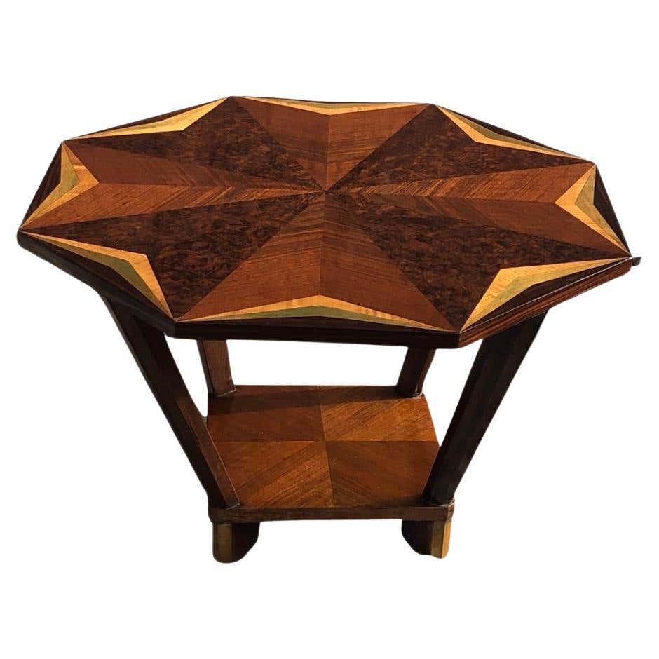 Spanish Revival Style Rustic Octagon Pinwheel Large Coffee Table Artes ...