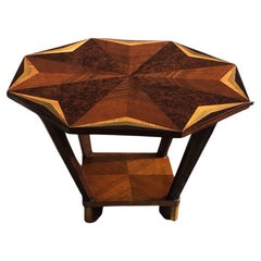 Art Deco Inlaid Octagonal Coffee Table
