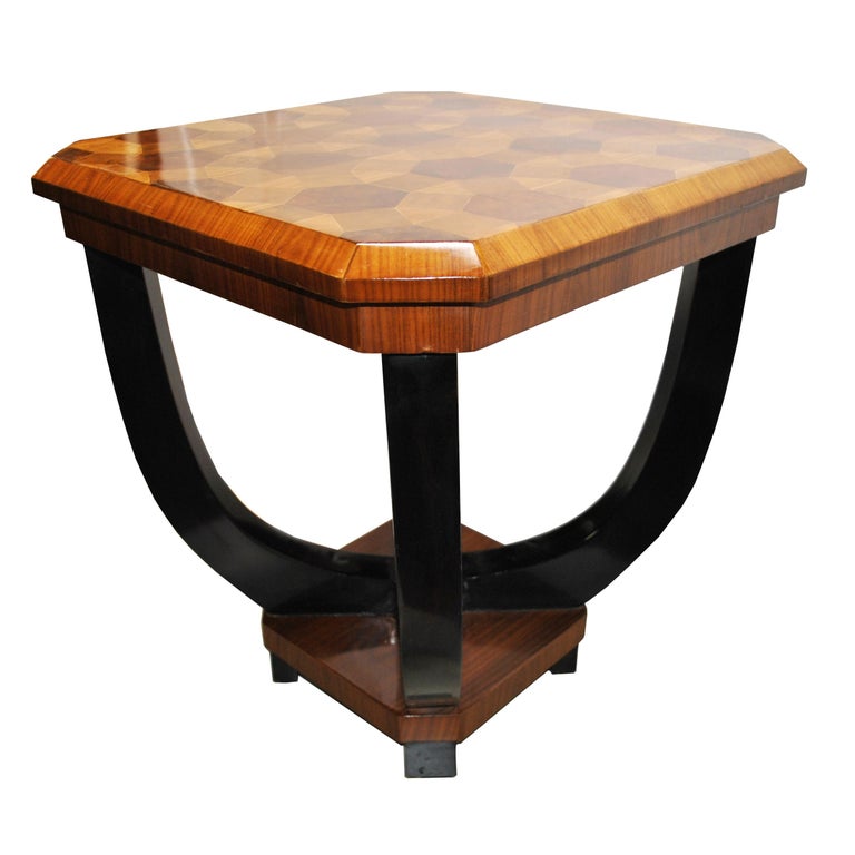 Art Deco Inlaid Rosewood Lamp End Table For Sale at 1stdibs