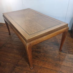 Art Deco inlaid walnut dining table