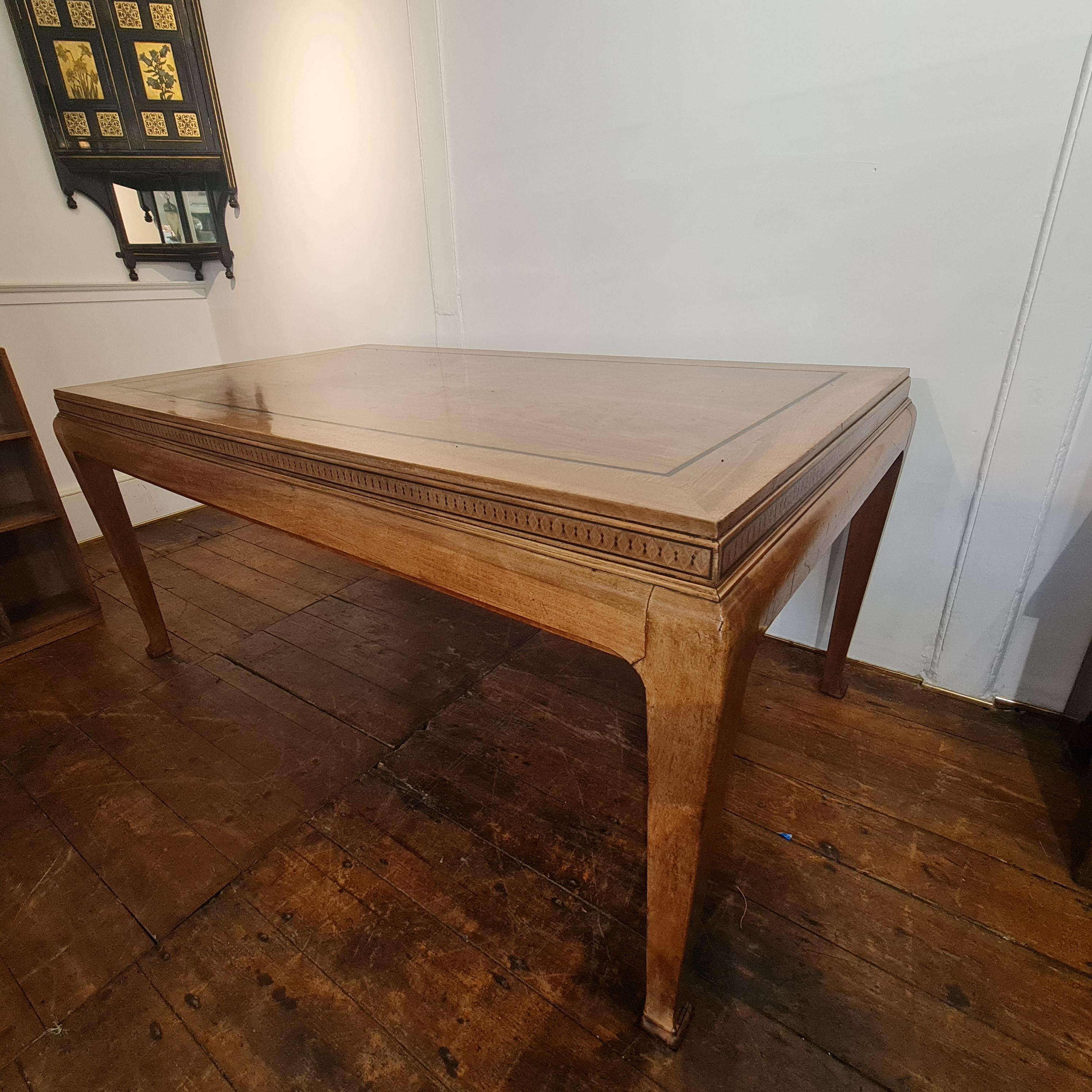 Art Deco inlaid walnut dining table In Good Condition For Sale In Tunbridge Wells, GB