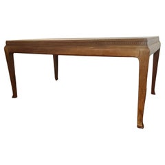 Art Deco inlaid walnut dining table