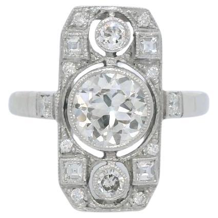 Art Déco inspired 1.10 Carats diamond ring