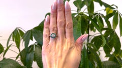 Art Deco Inspired 1.11 Carat Old European Cut Diamond Platinum Target Ring