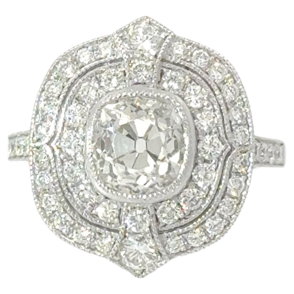 Art Déco inspired 1.52 Carats diamond ring