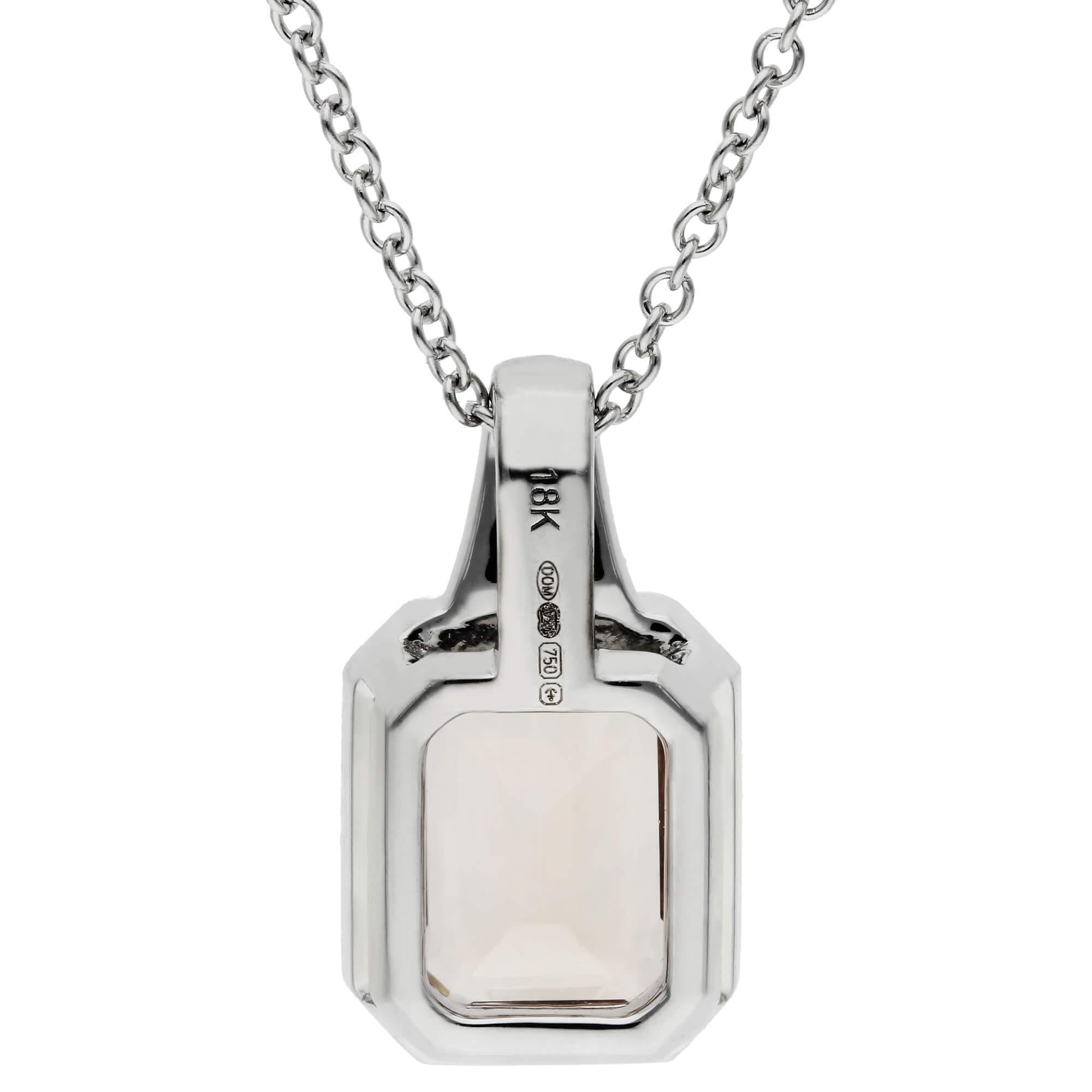 Art Deco Inspired 18ct White Gold 2.00ct Morganite & Diamond Pendant

This entrancing Morganite & Diamond Pendant, oozes elegance. The lustrous sheen of the luxury 18ct White Gold enhances the subtle pink tones of this special morganite gemstone and