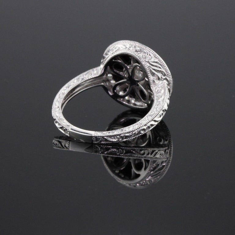 Art Deco Inspired 18 Karat White Gold Onyx and Diamond Ring at 1stDibs ...
