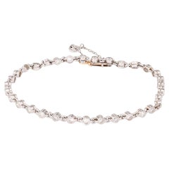 Art Deco Inspired 2.18 Carat Round Brilliant Cut Diamond Platinum Bracelet