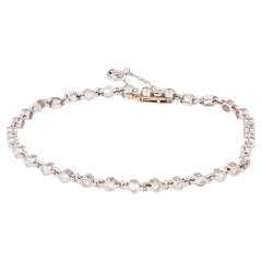 Art Deco Inspired 2.18 Carat Round Brilliant Cut Diamond Platinum Bracelet