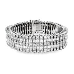 Art Deco-Inspired 30 Carat Diamond Bracelet