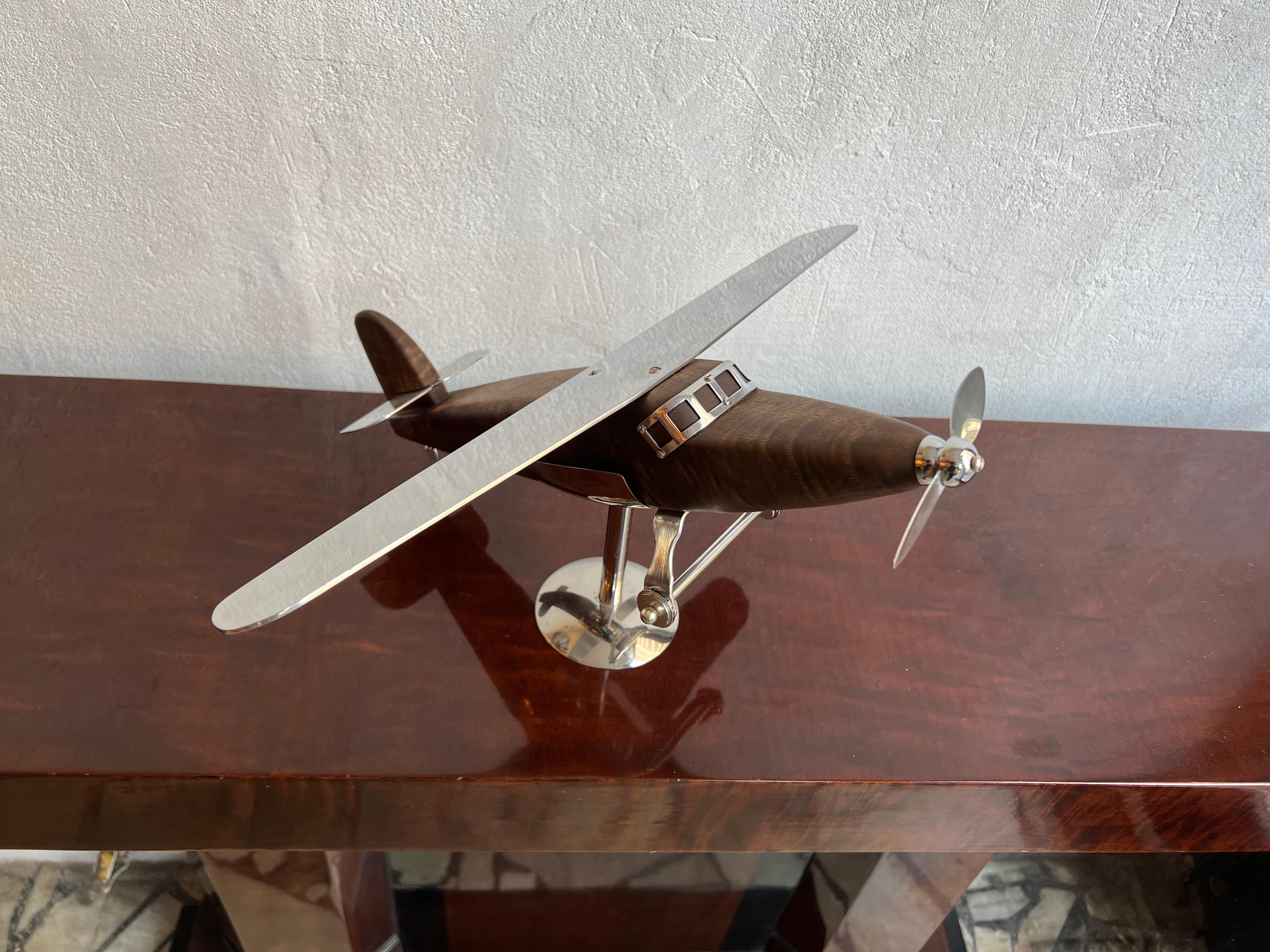 Contemporary Art Deco Inspired Airplane in Wood Designer: Marcelo Peña, 2012 For Sale