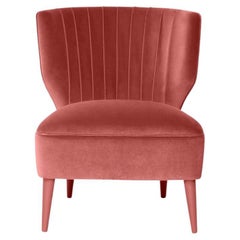 Art Deco inspiriert Sessel mit Naht Details auf der Rückseite