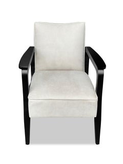 Custom Made Atena Armchair in Walnut Black Ebony and Leather