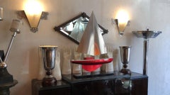 Art Deco Inspired Boat in Wood and steel  Designer: Marcelo Peña, 2014