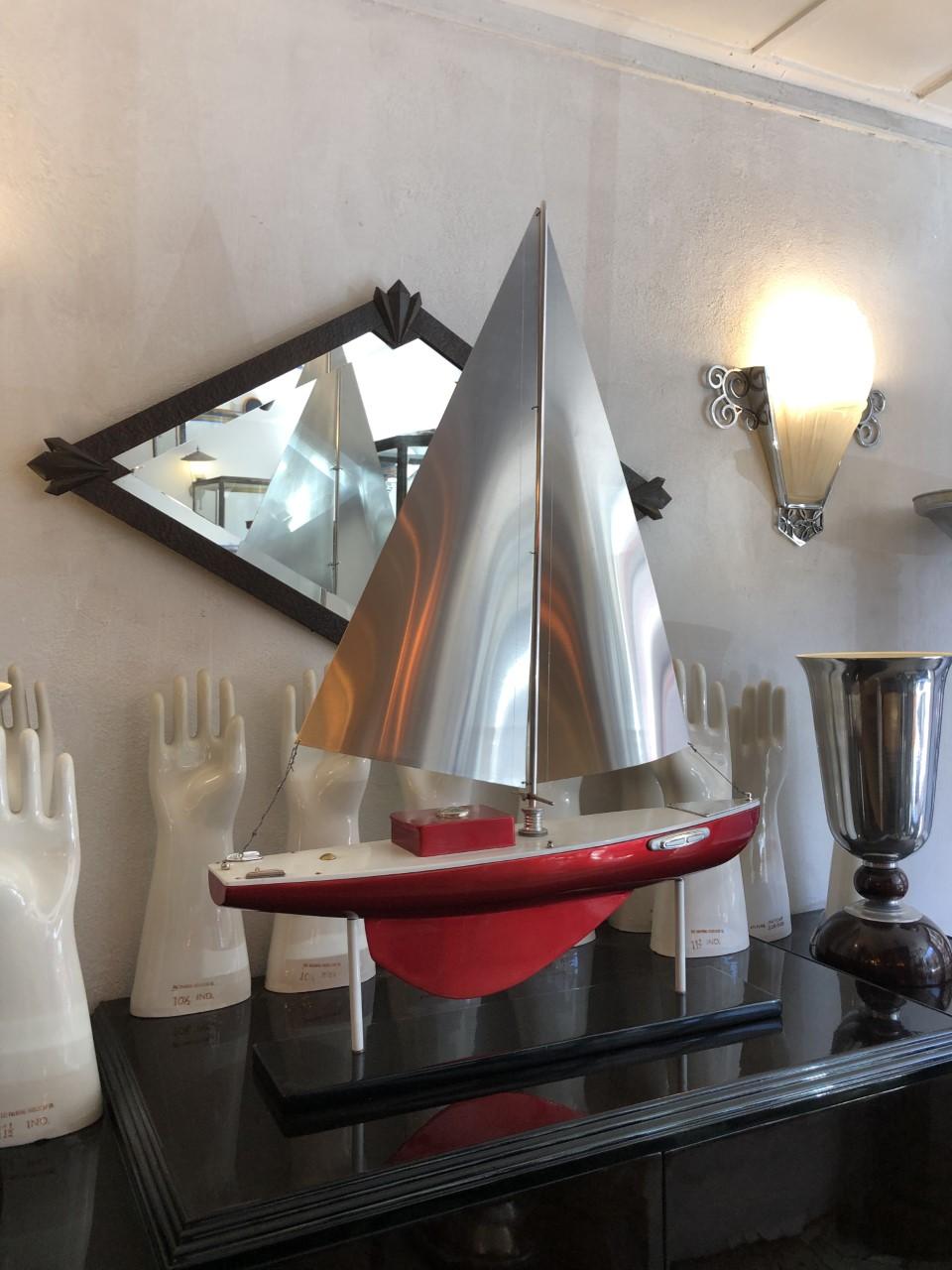 Art Deco Inspired Boat in Wood and steel  Designer: Marcelo Peña, 2014 For Sale 3