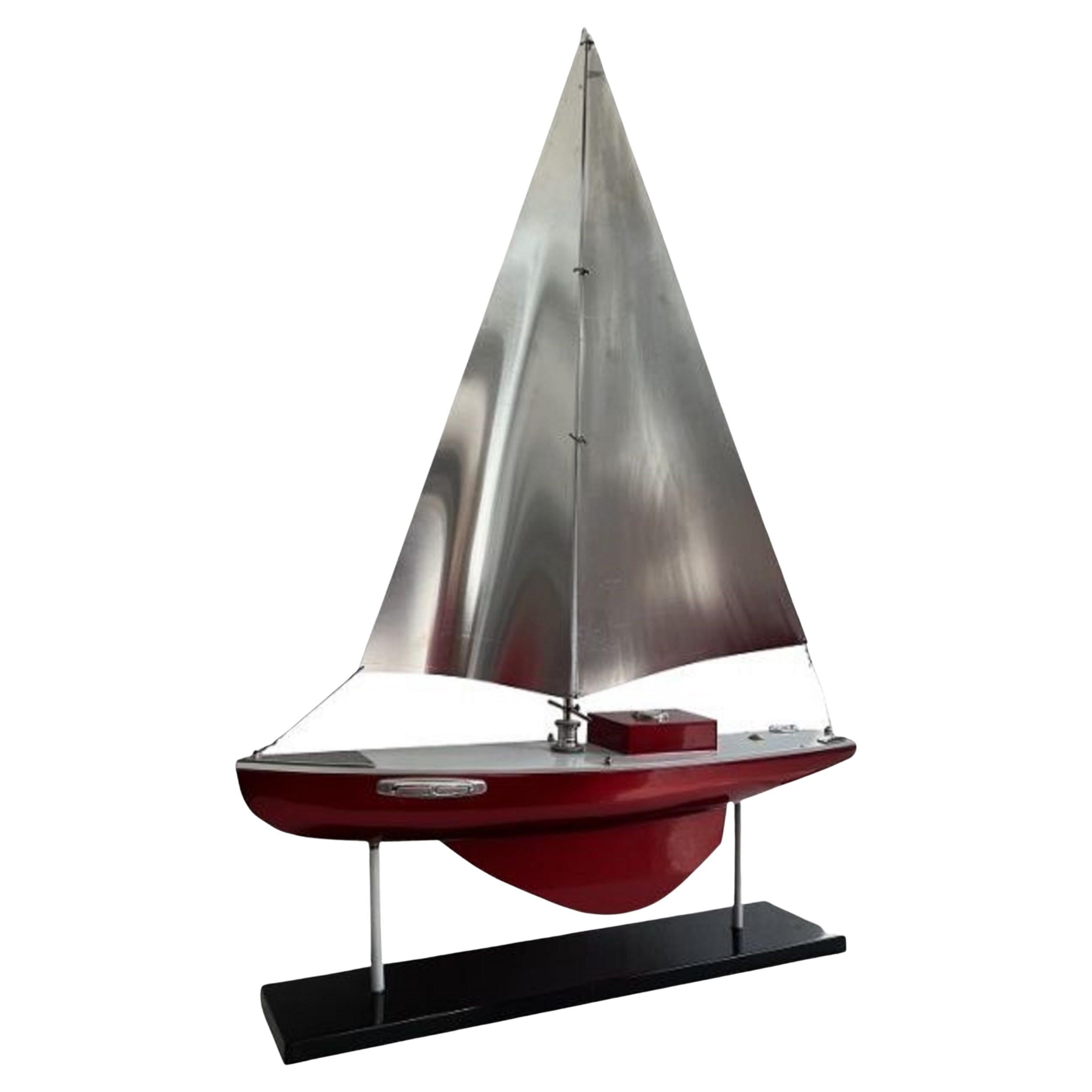 Art Deco Inspired Boat in Wood and steel  Designer: Marcelo Peña, 2014 For Sale