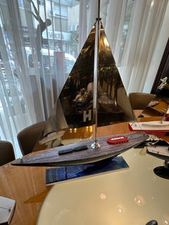 Art Deco Inspired Boat in Wood and steel Designer: Marcelo Peña, 2015