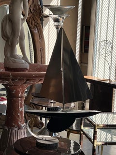 Art Deco Inspired Boat in Wood and steel Designer: Marcelo Peña, 2024- ANcho