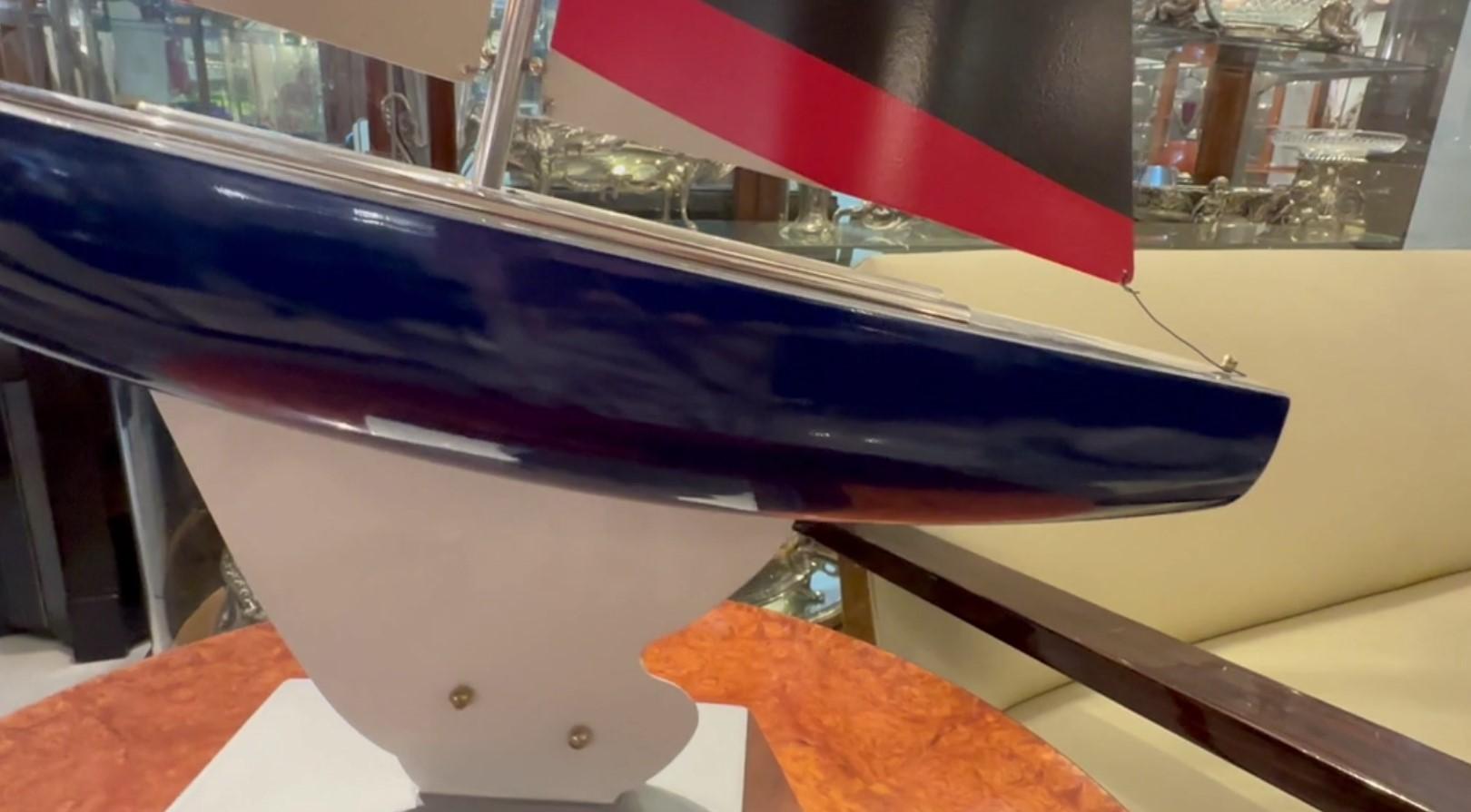 Art Deco Inspired Boat in Wood and steel  Designer: Marcelo Peña, 2024 For Sale 5