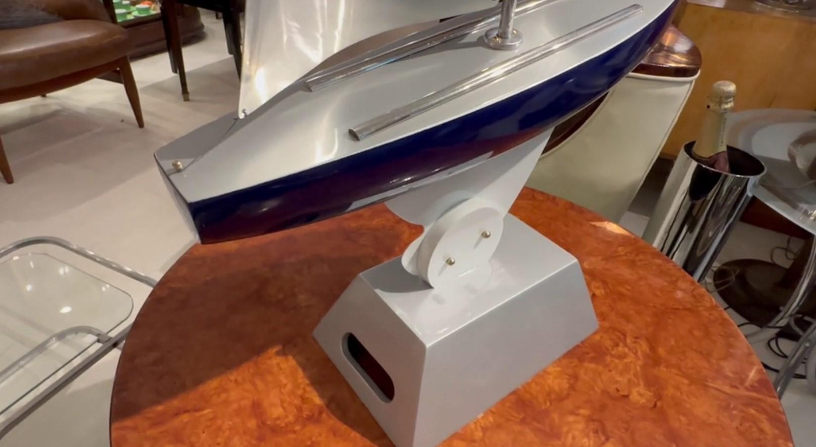 Art Deco Inspired Boat in Wood and steel  Designer: Marcelo Peña, 2024 For Sale 6