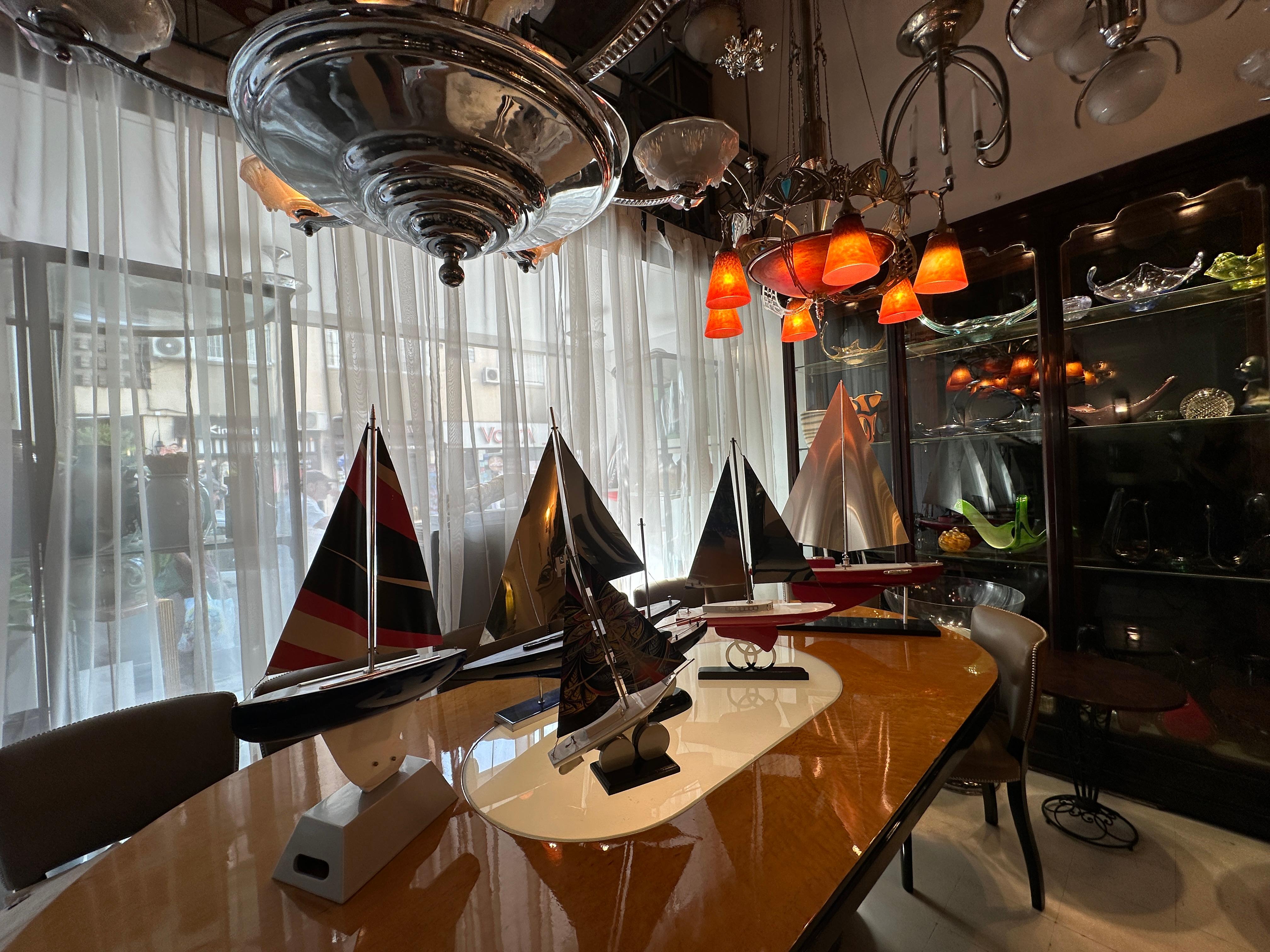 Art Deco Inspired Boat in Wood and steel  Designer: Marcelo Peña, 2024 For Sale 8