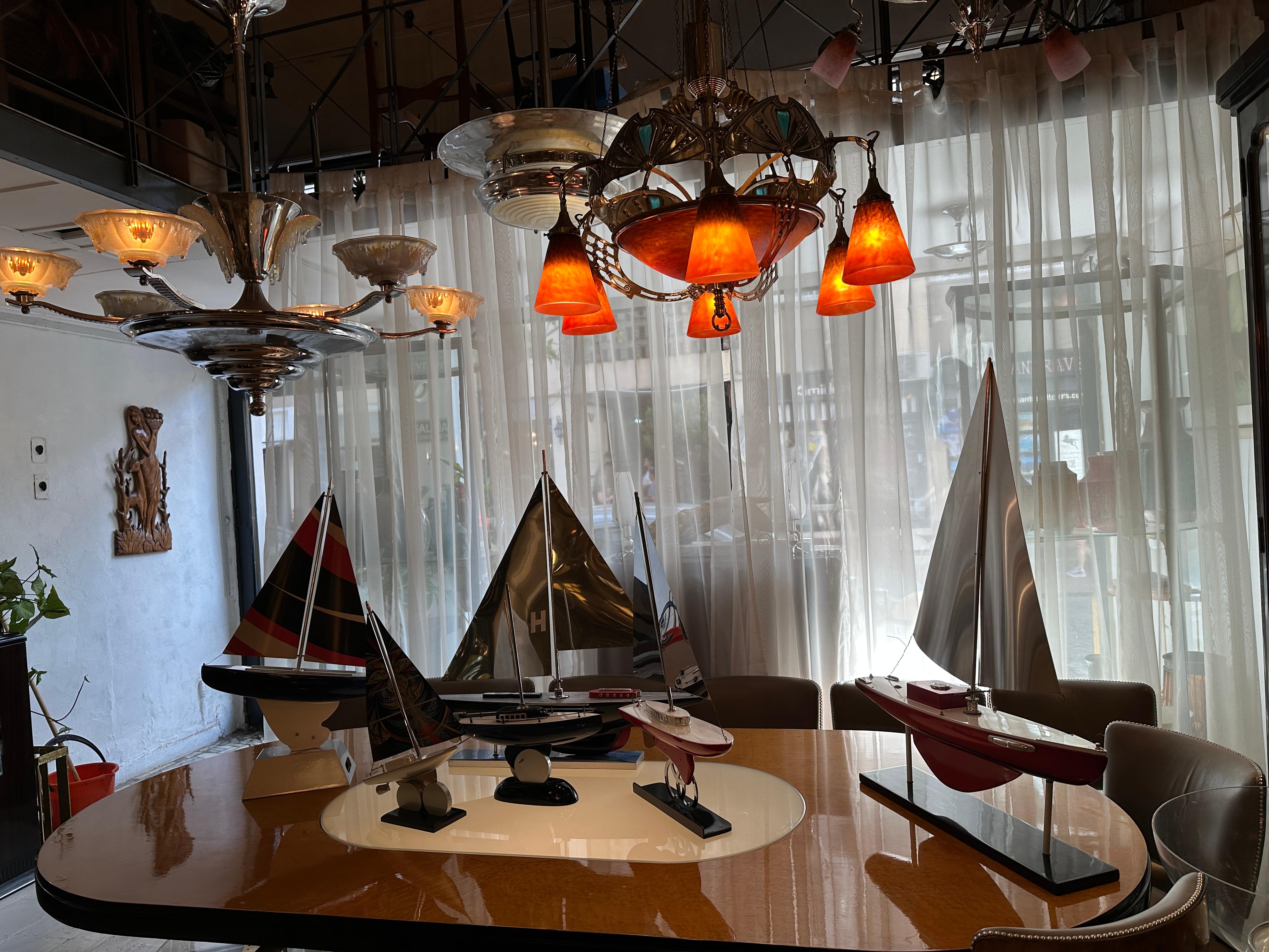 Art Deco Inspired Boat in Wood and steel  Designer: Marcelo Peña, 2024 For Sale 7