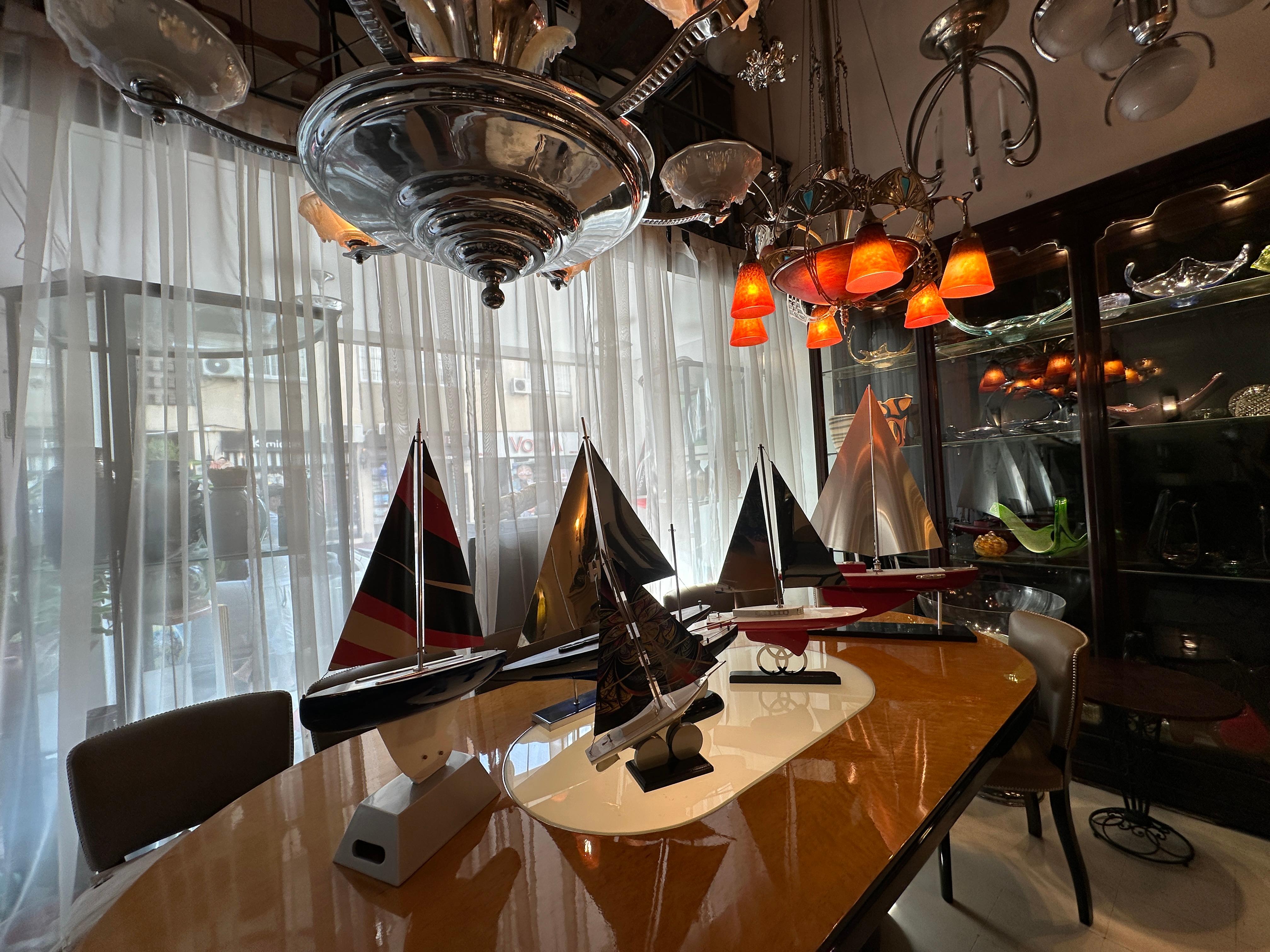 Art Deco Inspired Boat in Wood and steel  Designer: Marcelo Peña, 2024 For Sale 9