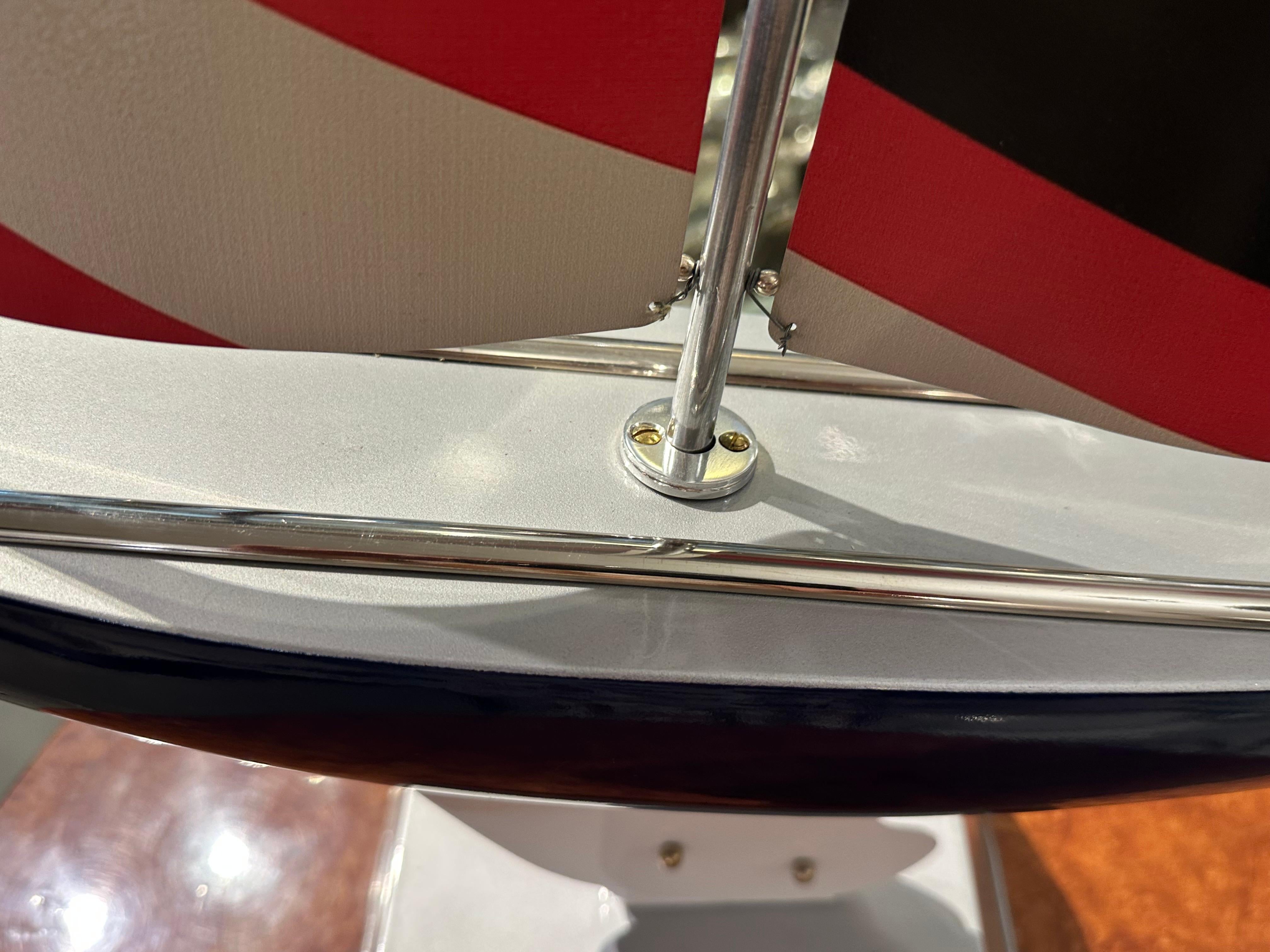 Art Deco Inspired Boat in Wood and steel  Designer: Marcelo Peña, 2024 In Excellent Condition For Sale In Ciudad Autónoma Buenos Aires, C