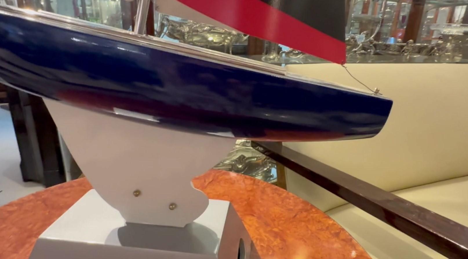 Art Deco Inspired Boat in Wood and steel  Designer: Marcelo Peña, 2024 For Sale 2