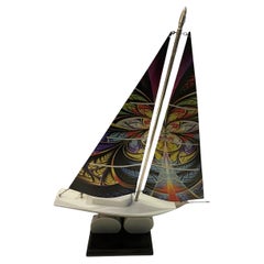 Art Deco Inspired Boat in Wood and steel  Designer: Marcelo Peña, 2024