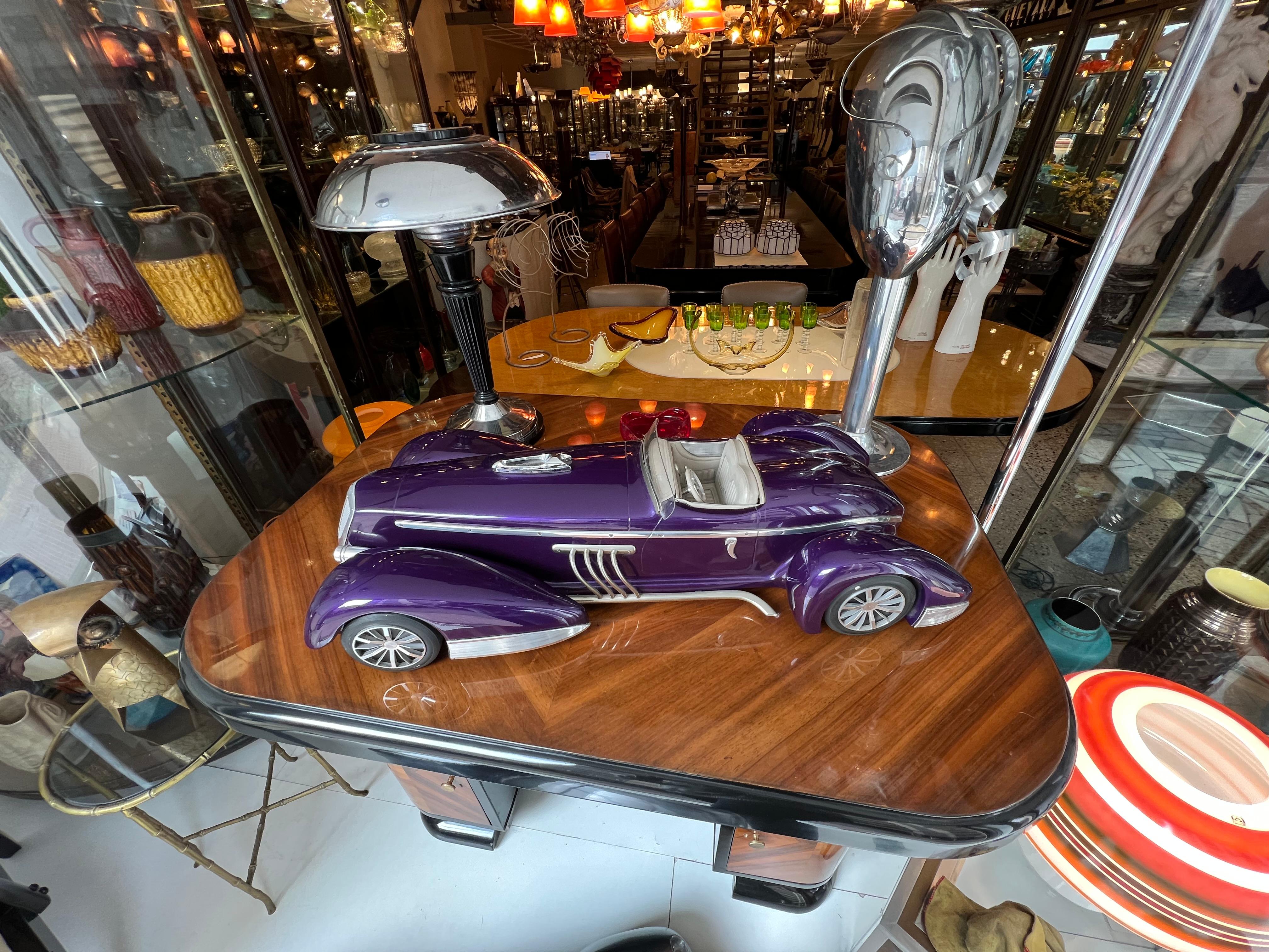 Art Deco Inspired Car, Designer: Marcelo Peña, 2014. Materials: wood and leather For Sale 11