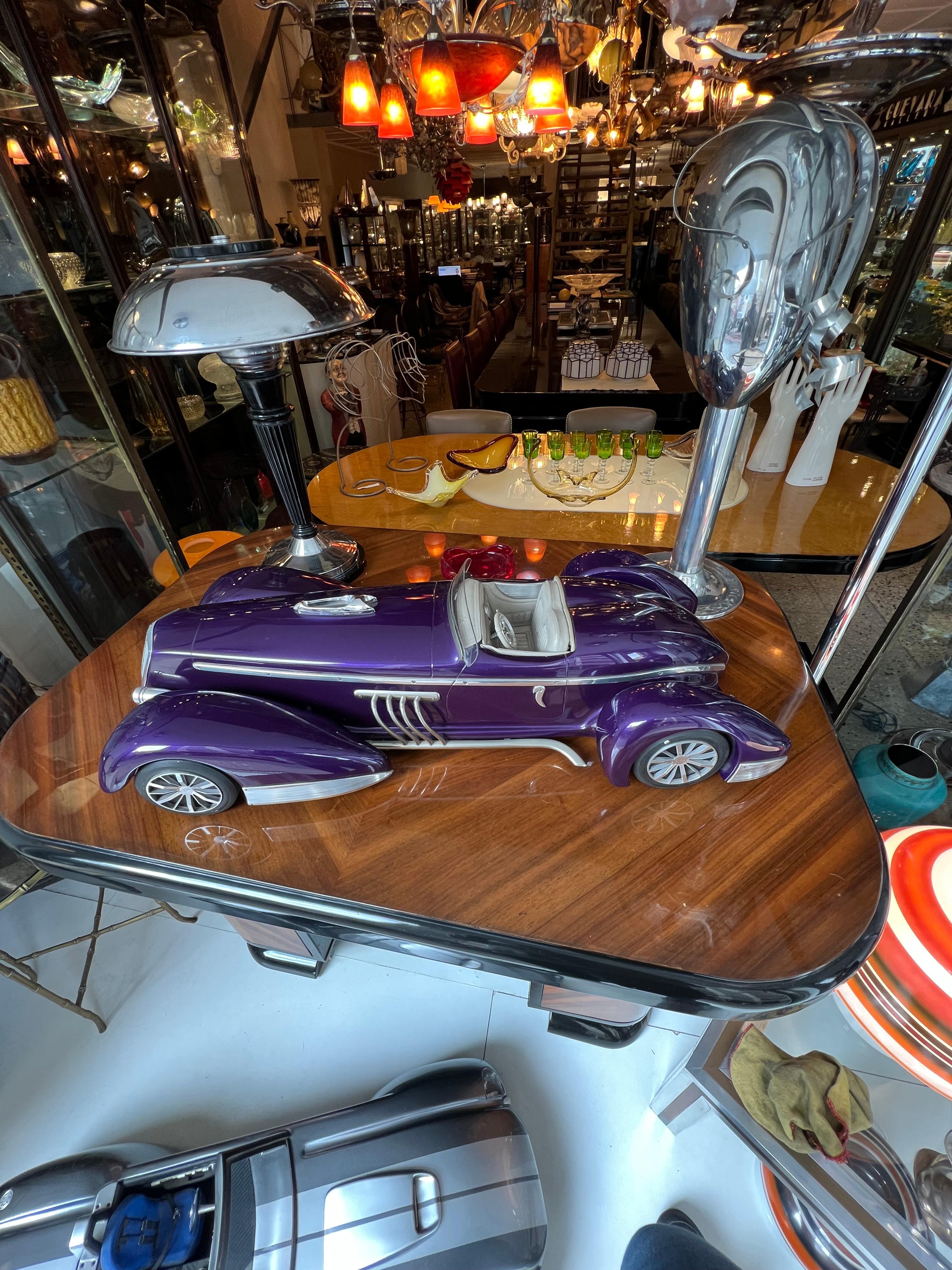 Art Deco Inspired Car, Designer: Marcelo Peña, 2014. Materials: wood and leather For Sale 12