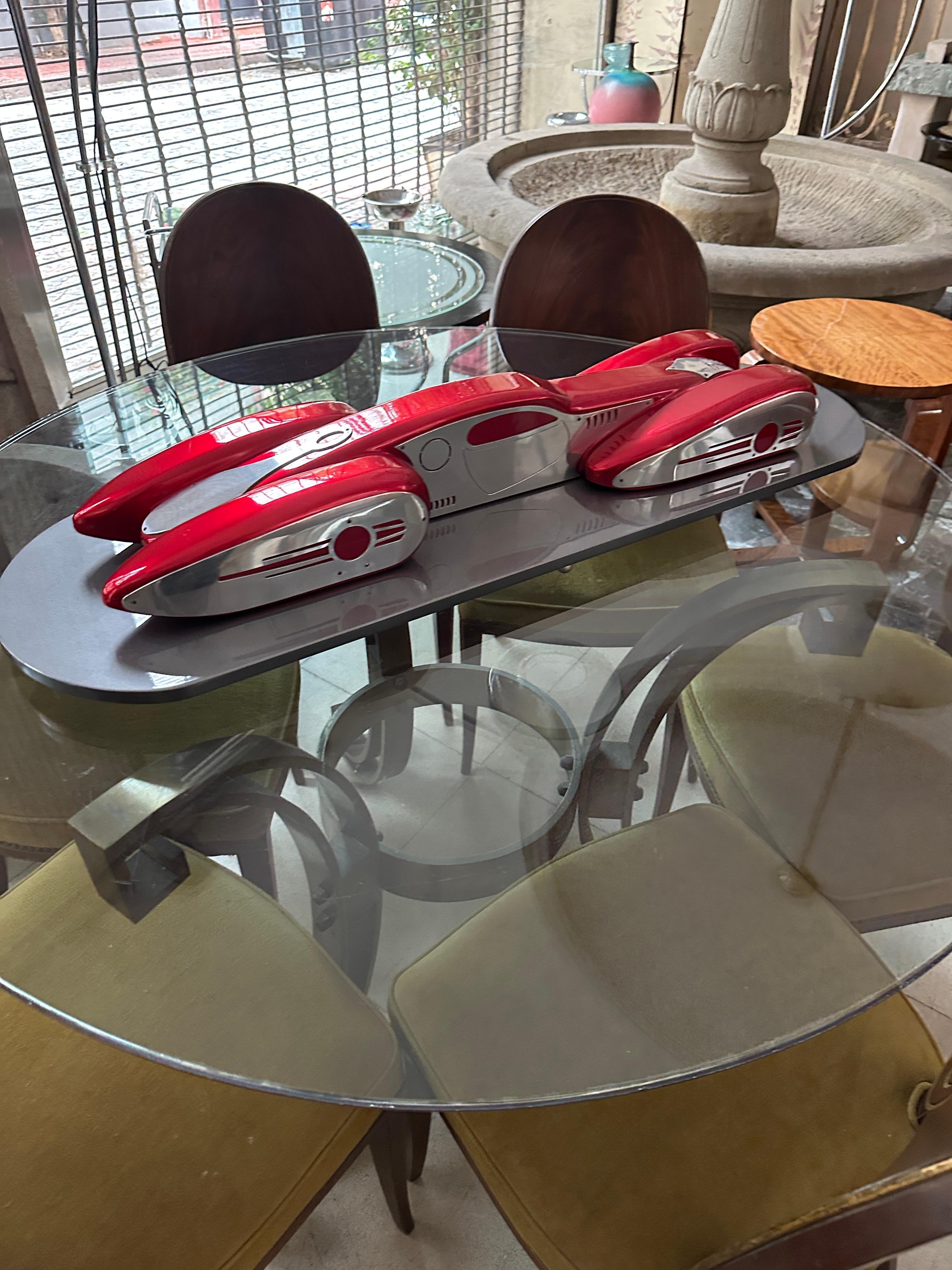 Von Art Deco inspiriertes Auto aus Holz Designer: Marcelo Peña, 2014 im Angebot 8