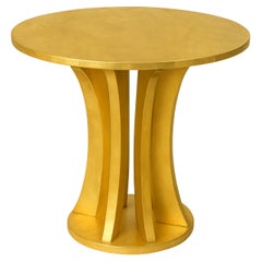 Guéridon circulaire doré d'inspiration Art Déco, 20e siècle
