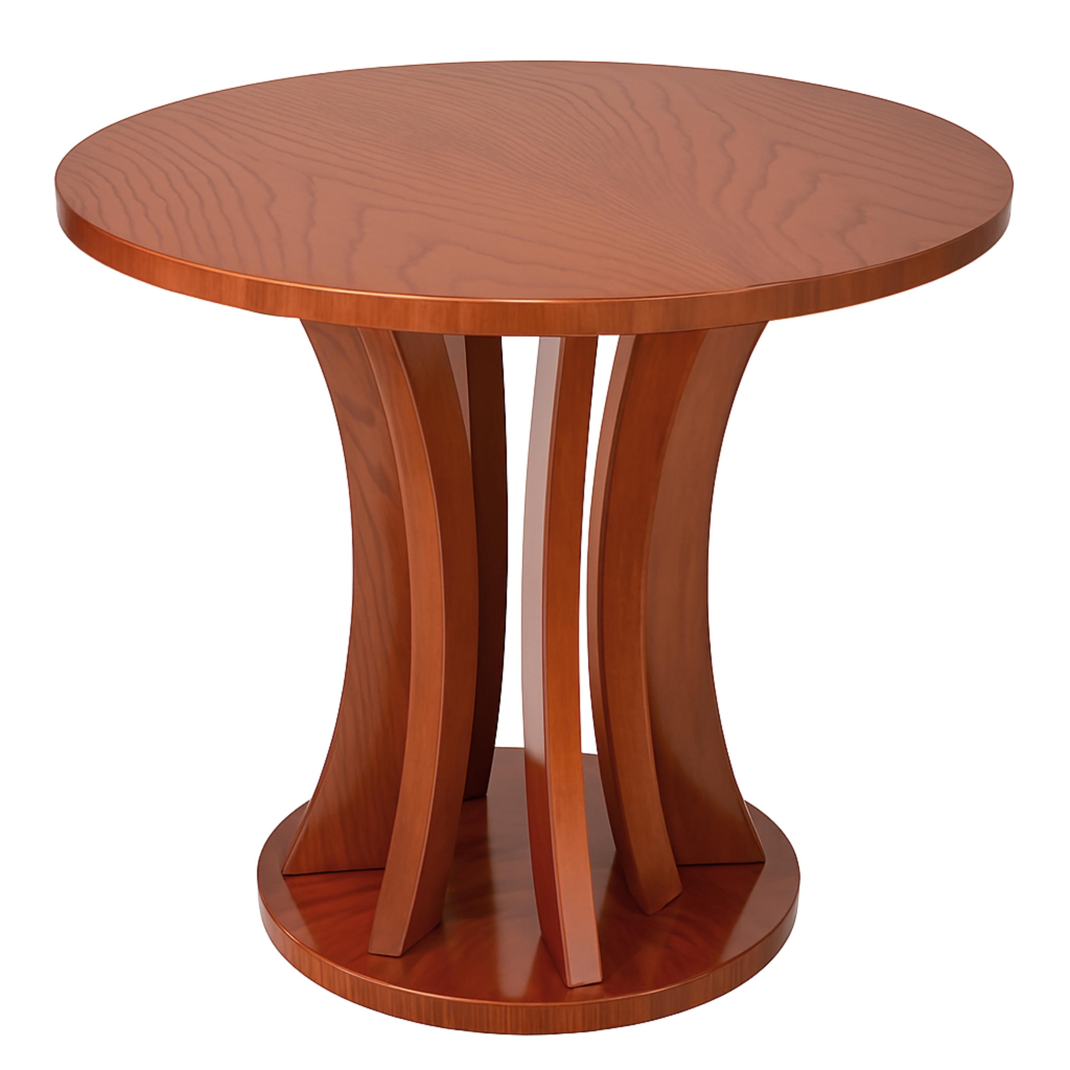 Art Deco Inspired Circular Pedestal Table, 20th Century For Sale 2