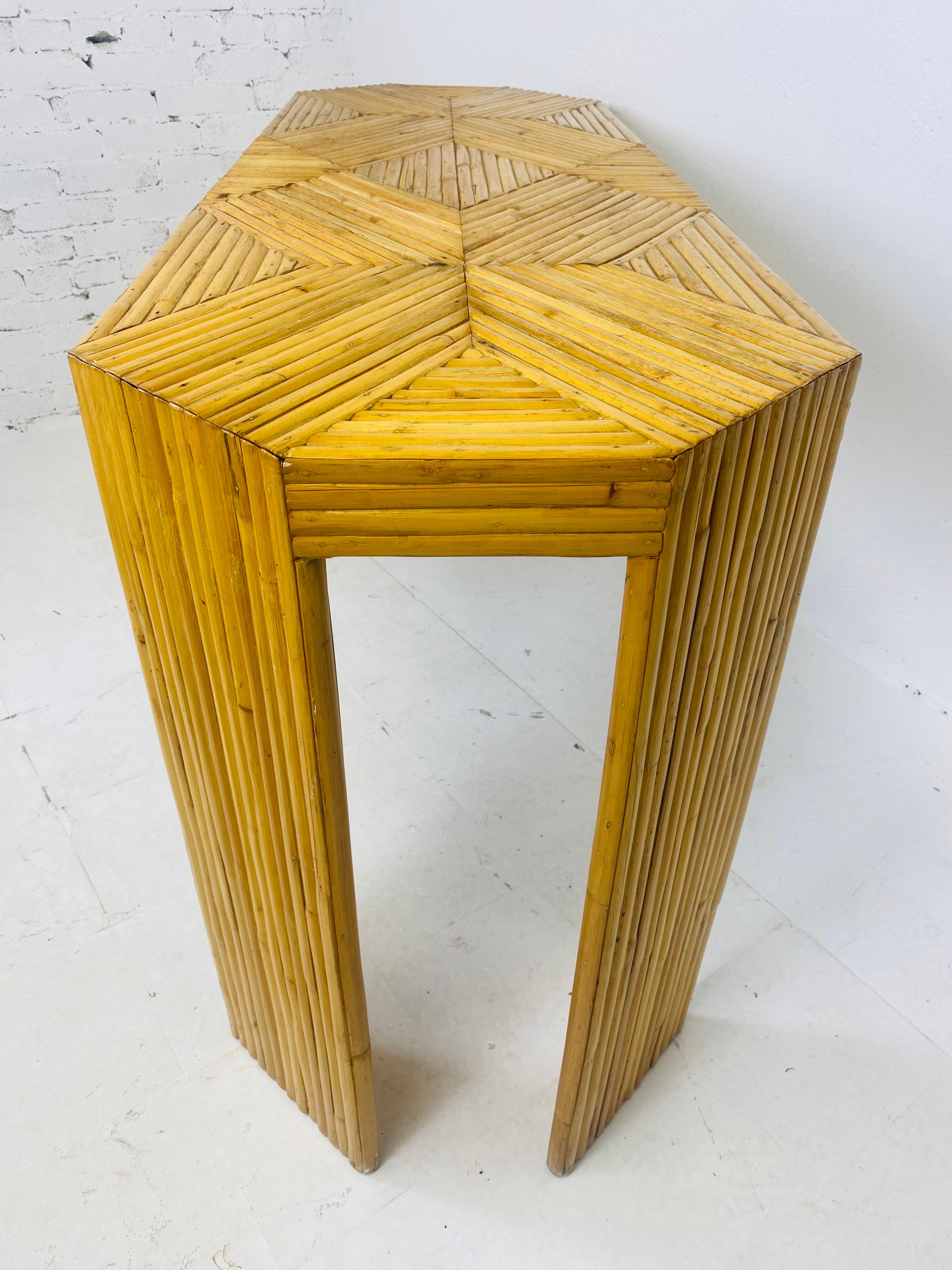 Art deco inspired coastal bamboo console in the matter of Maguire For Sale 3