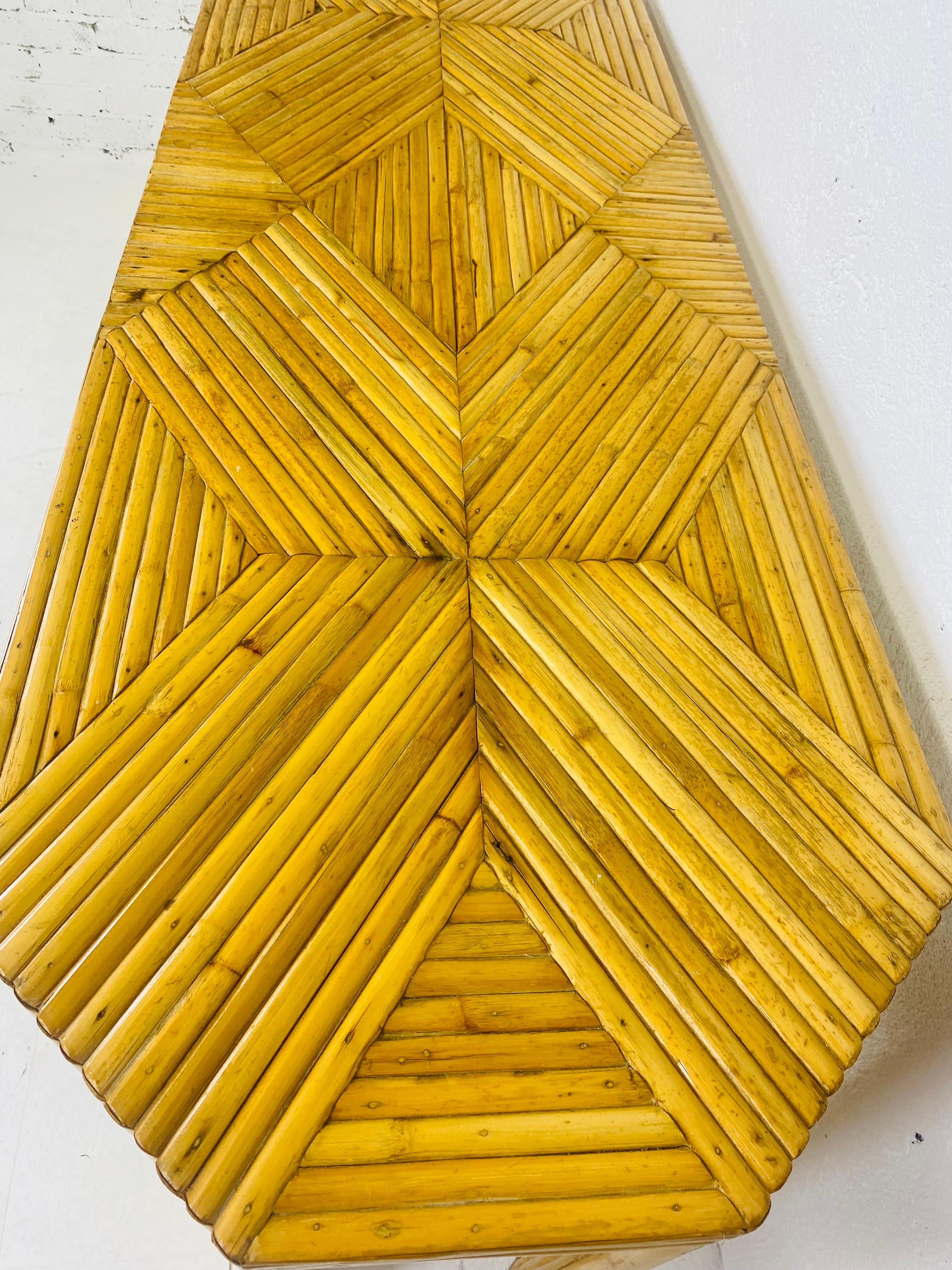 American Art deco inspired coastal bamboo console in the matter of Maguire For Sale