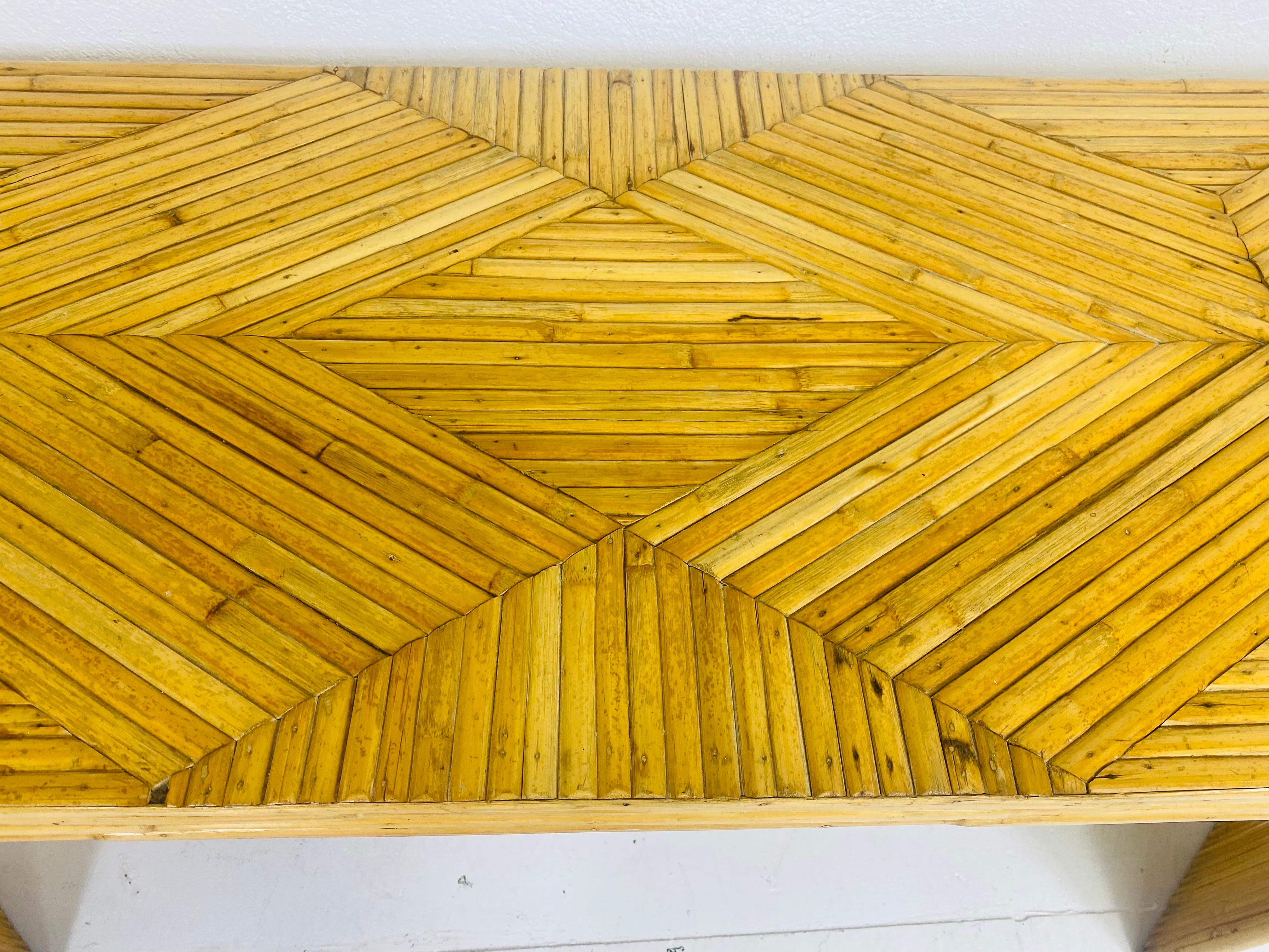 Bamboo Art deco inspired coastal bamboo console in the matter of Maguire For Sale