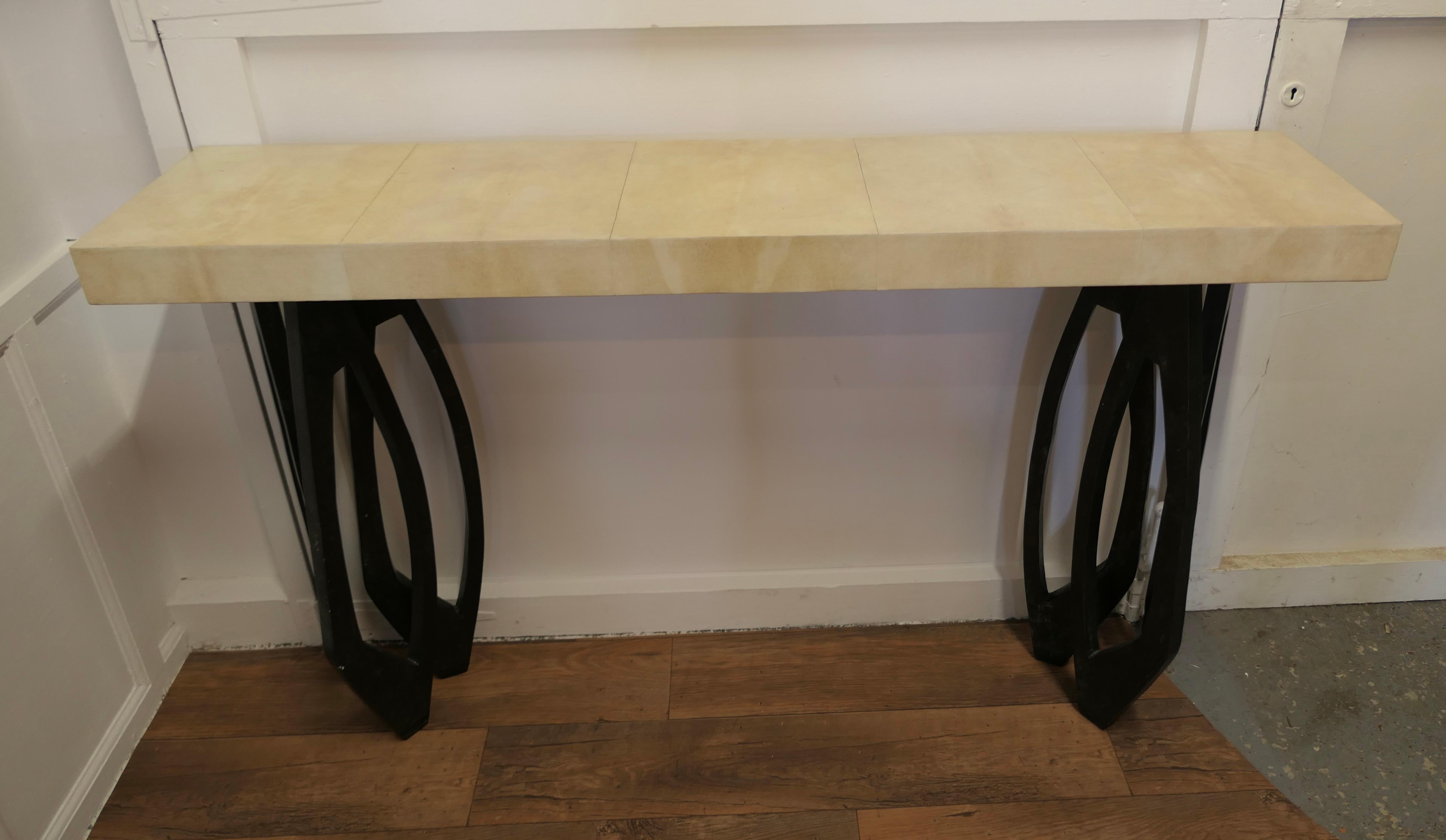 Art Deco Inspired Console Table by R&Y Augousti Design the Table Is a Handmade For Sale 5