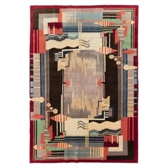 Art Deco Inspired Contemporary Turkish Anatolian Accent Rug