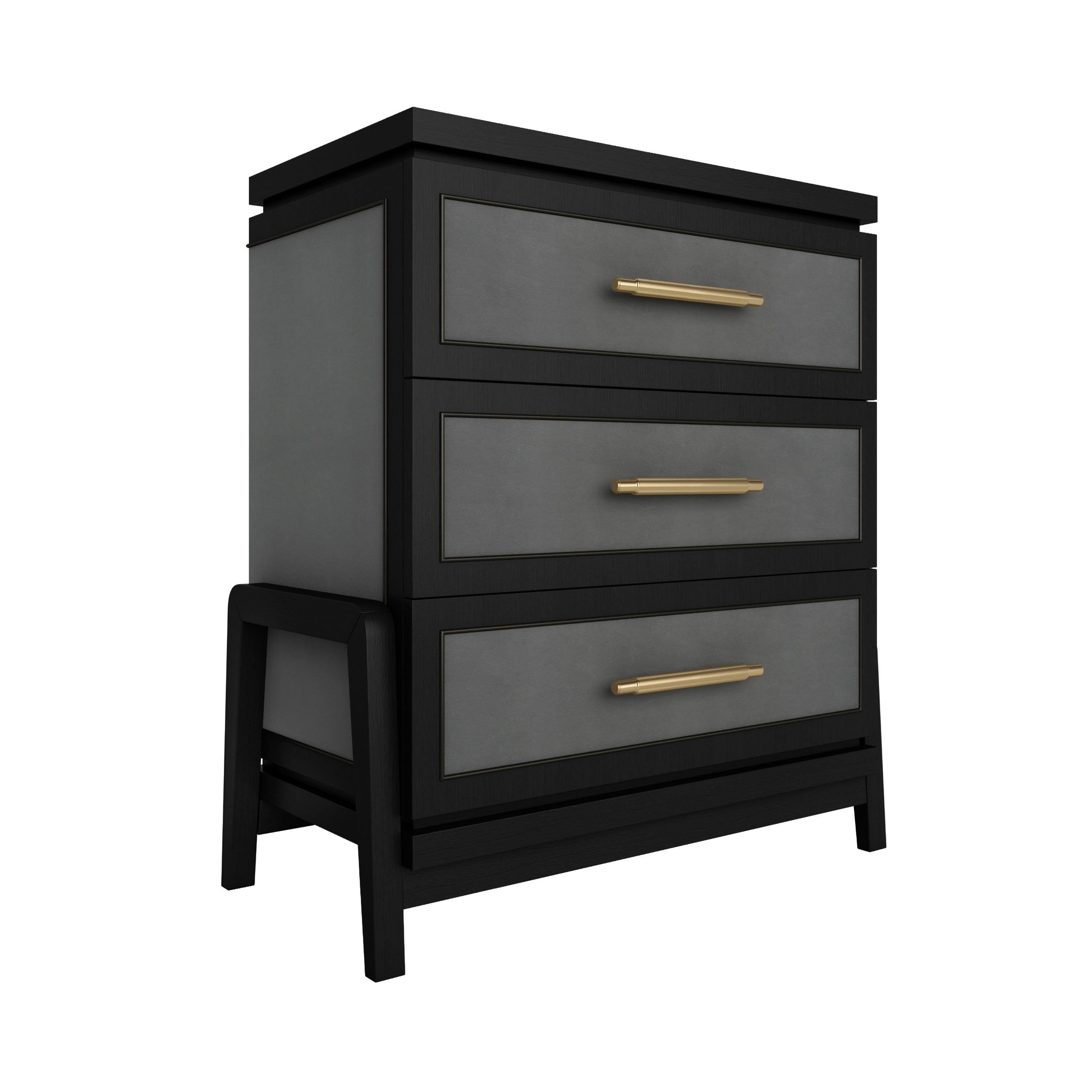 Prepare to be seduced by the Cupid Chest of Drawers - a daring and provocative creation that embodies the fearless spirit of the Roman God of Desire. This piece demands attention with its exotic textures, sharp lines, and moody tones that evoke a
