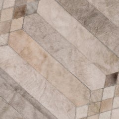 Art Deco Inspired Customizable Largo Quarry Cowhide Runner Large