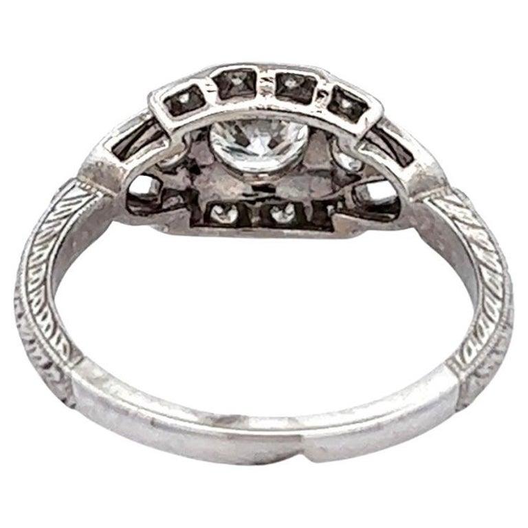 Art Deco Inspired Diamond 14 Karat White Gold Ring 1