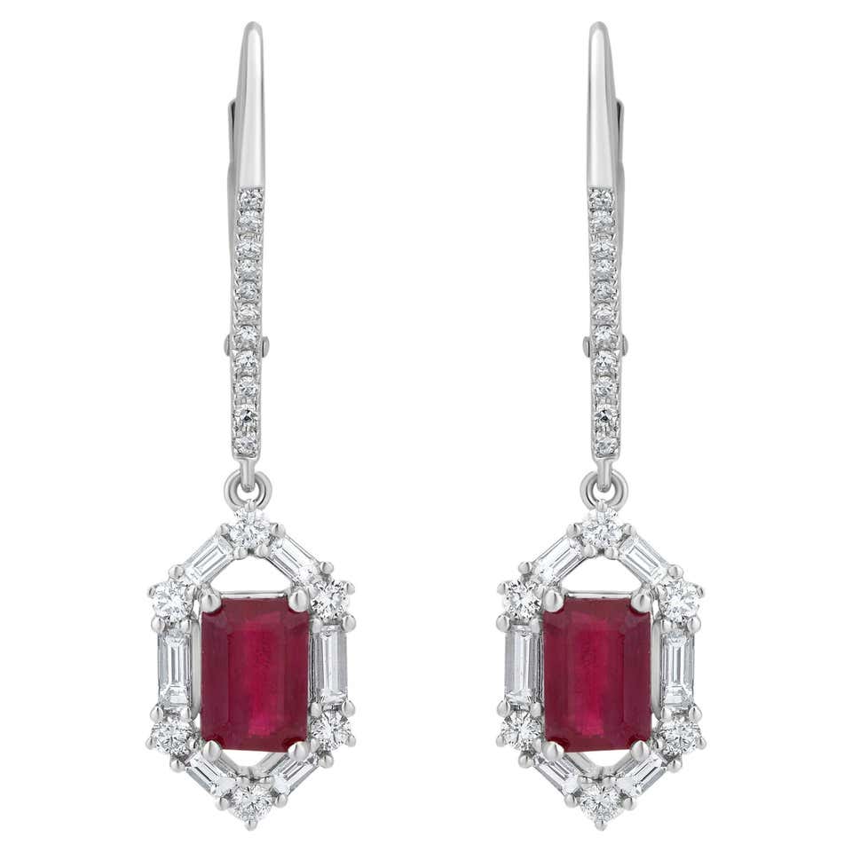Antique Ruby Drop Earrings - 885 For Sale at 1stDibs | ruby drop ...