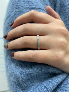 Art Deco Style 0.33 Carat Diamond and Platinum Eternity Ring