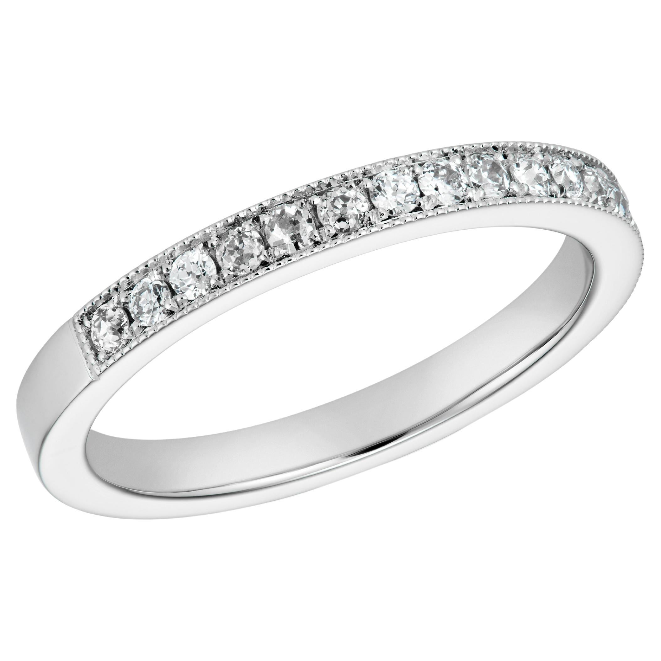 Art Deco Style 0.33 Carat Diamond and Platinum Eternity Ring 