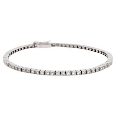 Bracciale tennis in platino con diamanti di ispirazione Art Deco