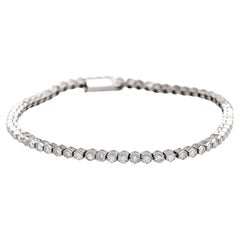 Bracciale tennis in platino con diamanti di ispirazione Art Deco